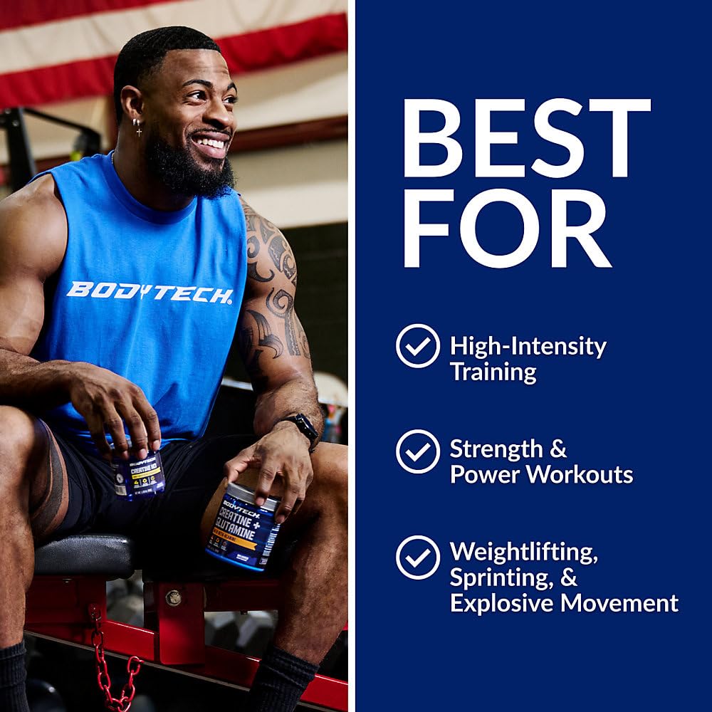 BodyTech 100% Pure Creatine Monohydrate Powder - Micronized for Maximum Absorption - Supports Muscle Strength & Power Output - Arctic Blast (13 oz, 55 Servings)