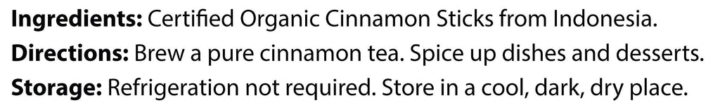 Feel Good Organics Organic Cinnamon Sticks - 100+ Sticks - 2 3/4" Length - 16Oz Resealable Bag (1Lb) - 100% Raw from Indonesia