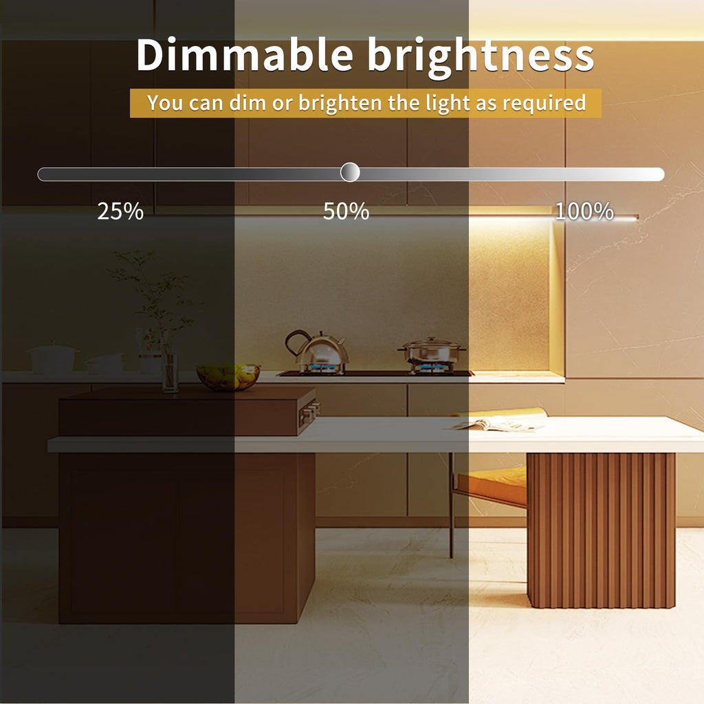Yeewhale 50FT COB LED Strip Lights 3000K Warm White Dimmable DC 24V Flexible LED Tape Light for Bedroom, with Remote and App Control LED Light Strip,for DIY Home Decoration