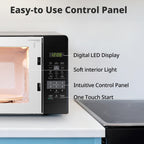 COMFEE' EM720CPL-PMB Countertop Microwave Oven with Sound On/Off, ECO Mode and Easy One-Touch Buttons, 20L, 700W, Black