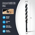 WOBLLMX 9/16'' x 9'' Auger Drill Bit for Wood, Hex Shank Tri Flute Ship Auger Long Drill Bit for Soft and Hard Wood,Tree Stump,Plastic,Drywall and Composite Materials