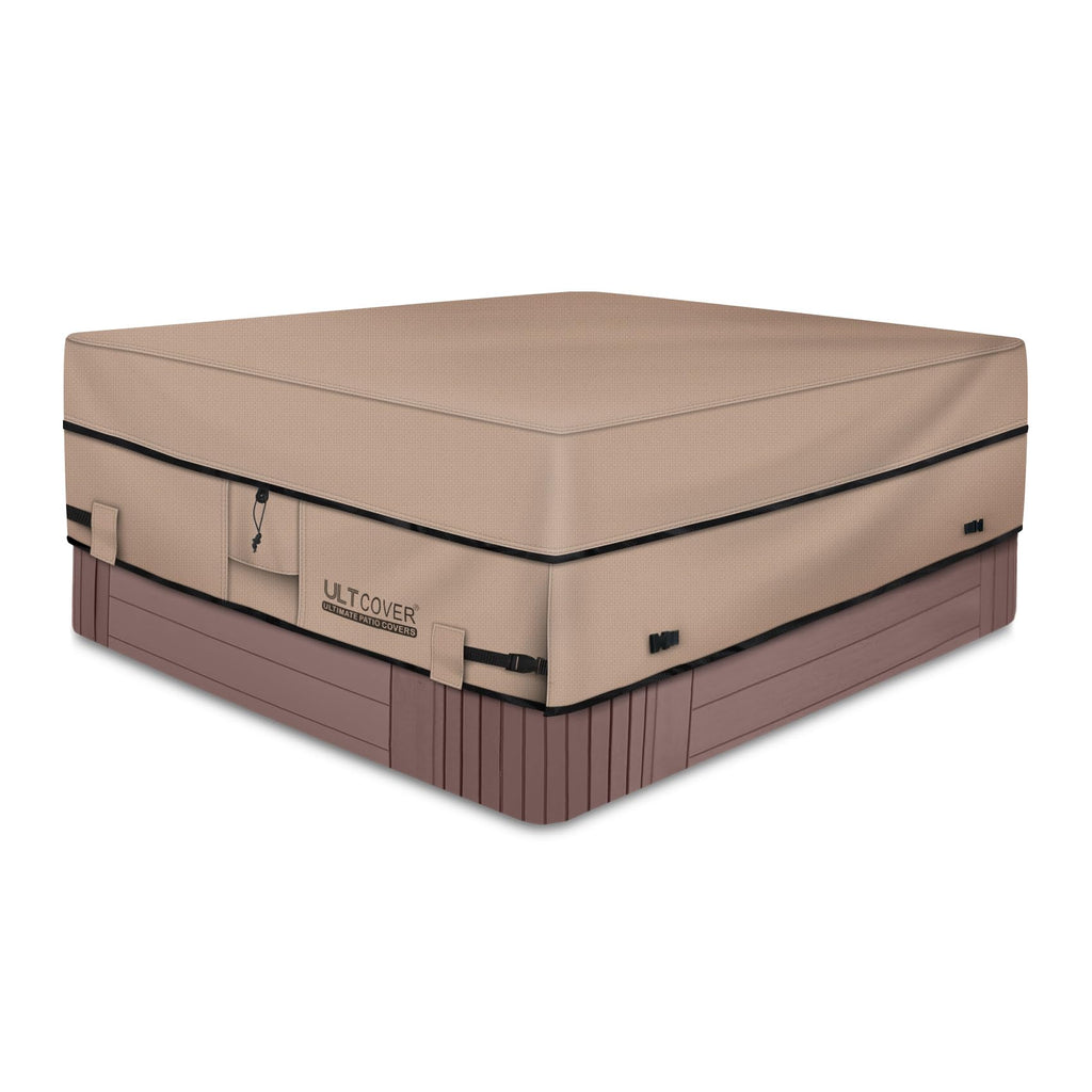 ULTCOVER Waterproof 600D Polyester Square Hot Tub Cover Outdoor SPA Covers 90 x 90 inch