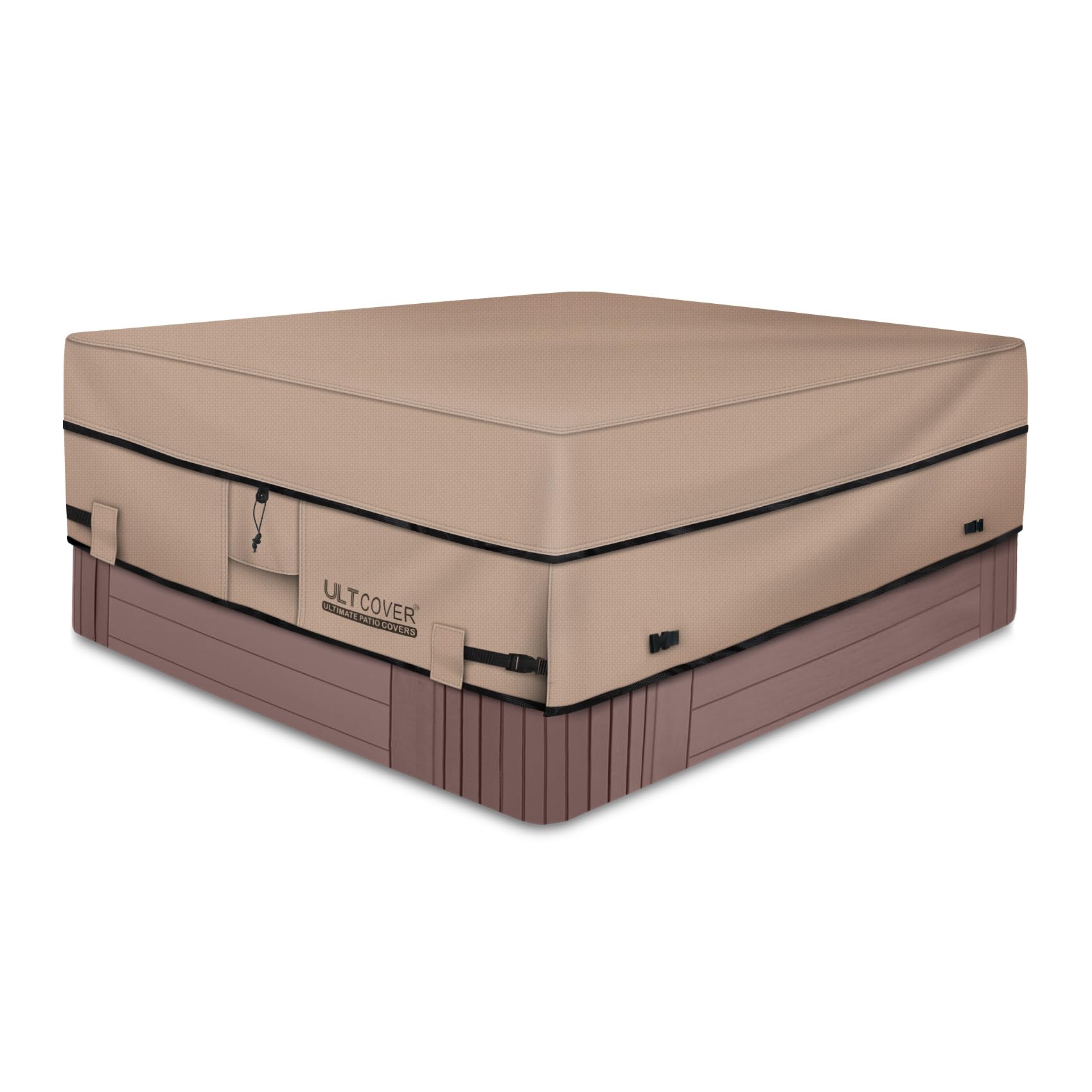 ULTCOVER Waterproof 600D Polyester Square Hot Tub Cover Outdoor SPA Covers 90 x 90 inch