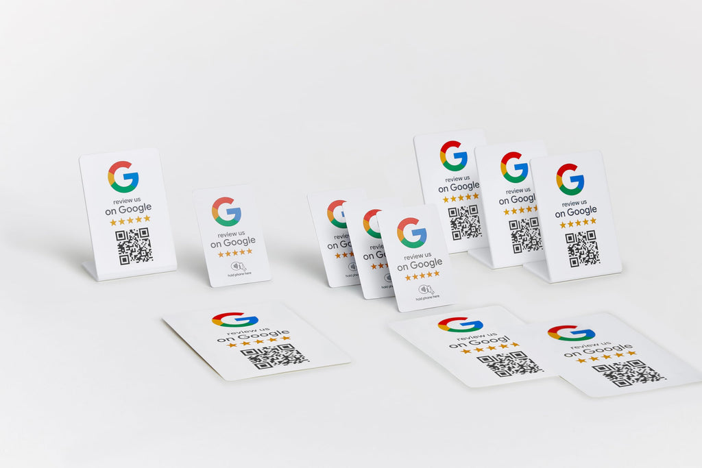 Google Review Tap Card - NFC and QR Code Card for Small Business, Get More Customer Reviews, Must Have for Office, Trade Shows & Vendor Booths, Essential Marketing Accessories and Supplies