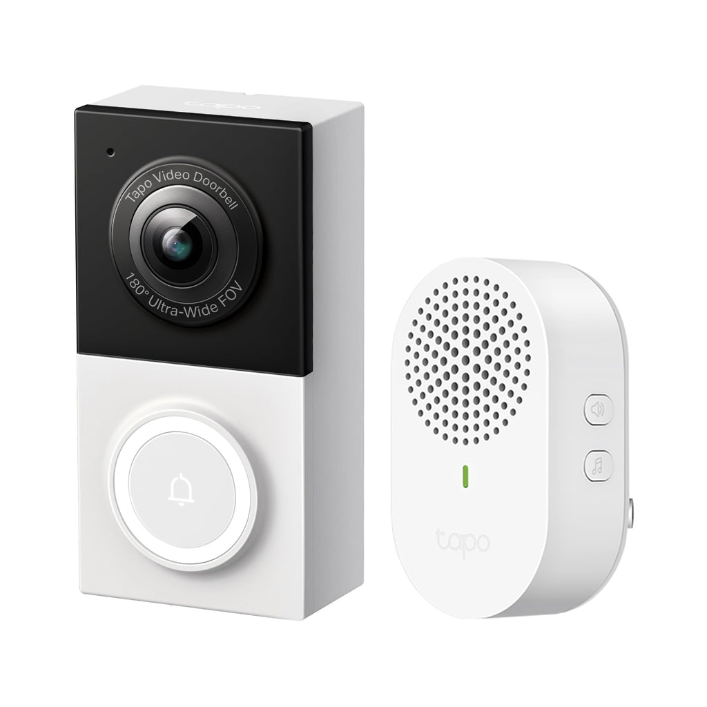 Tapo 2K Wired Smart Video Doorbell - 180 Ultra-Wide Field of View, Person/Vehicle/Package Detection, 2-Way Audio, Color Night Vision, Subscription-Free Local Storage or Optional Cloud, D130