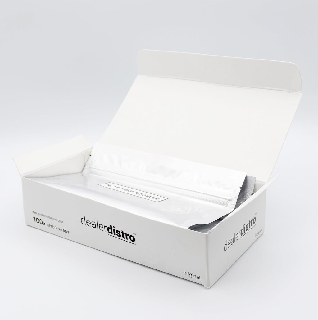 Dealer Distro Natural Hemp Wraps | Bulk Packed Flat | 4 pouches with 25 wraps each | 100 wraps per box