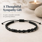Live Gems - Daddy of an Angel Bracelet for Men – Miscarriage Gift for Dad – Loss of Baby Memorial – Sympathy Gift for Grieving Father – Hidden Message Morse Code Jewelry