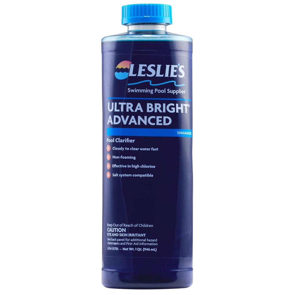 Leslie's Ultra Bright Advanced Pool Water Clarifier for Above Ground and Inground Swimming Pools - 1 Quart