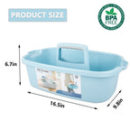 Large Cleaning Supplies Caddy Portable Shower Basket Supply Organizer with Handle Plastic Bucket Tool Storage for Bathroom, Bedroom, Kitchen, College Dorm, Garden, Blue