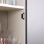 Mousike Cabinet Magnets 30lb Black Door Magnets with Strong Magnetic for Kitchen Cupboard Wardrobe Closet Cabinet Door Drawer Latch 8 Pack