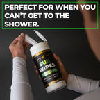 Gold BJJ Jiu Jitsu Wipes [XL 45 Count] Tea Tree Oil Face and Body Wipe - Cleansing Skin Defense for Martial Arts & Wrestling