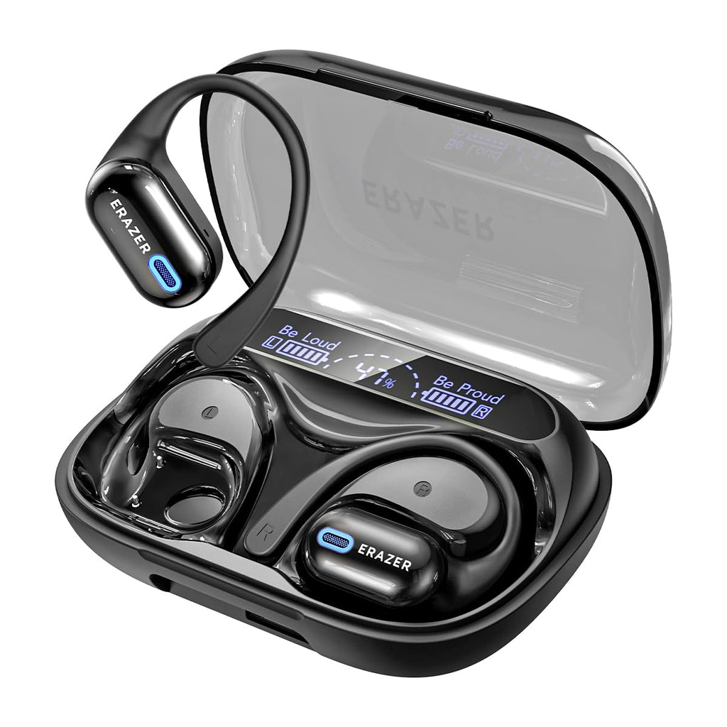 ERAZERL XP18 AI Translation Earbuds Real Time,134 Languages Translator Device No Subscription,Bluetooth 6.0 Translator Earbud 3-in-1 with 7 Translation Modes for Travel Business Meeting Learning Black
