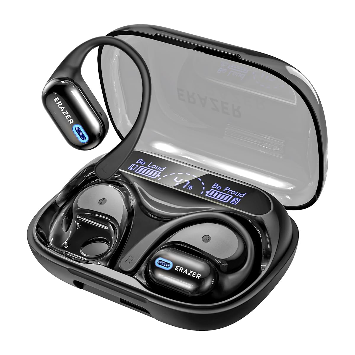 ERAZERL XP18 AI Translation Earbuds Real Time,134 Languages Translator Device No Subscription,Bluetooth 6.0 Translator Earbud 3-in-1 with 7 Translation Modes for Travel Business Meeting Learning Black