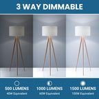 TJOY 3 Way Light Bulbs 40 60 100W Equivalent Daylight White 5000K, 2 Pack