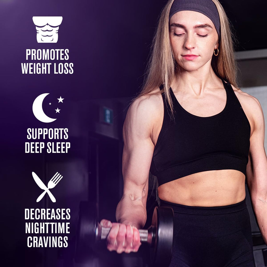 Jacked Factory Lean PM Night Time Fat Burner, Sleep Aid Supplement, & Appetite Suppressant for Men and Women - 120 Stimulant-Free Veggie Weight Loss Diet Pills