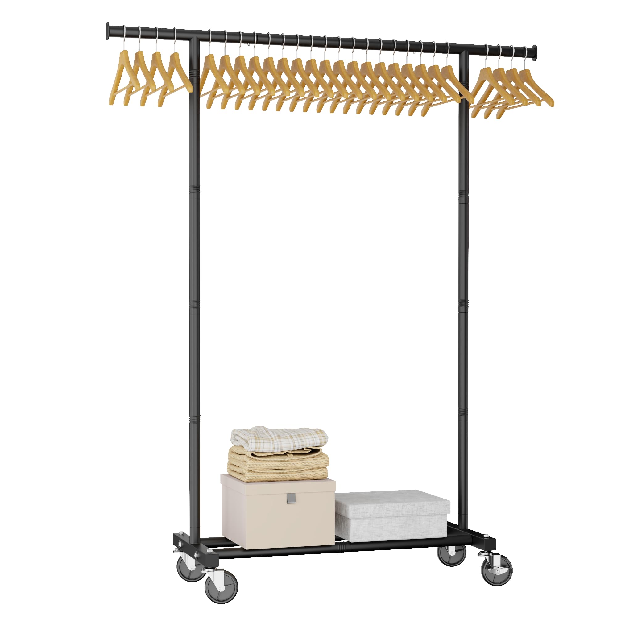 HYSEYY Rolling Clothes Rack,Clothing Rack for Hanging Clothes