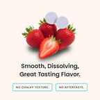 EZ Melts Calcium & Magnesium - Daily Supplement for Heart, Bone, Immune & Brain Health - with Vitamin D3 - Non-GMO & Vegan - Strawberry Smoothie - 60 Dissolvable Tablets (30 Servings)