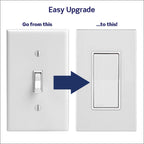 Leviton Lever Edge 15 Amp Single Pole Rocker Switch, 10-Pack, E5601-MW, White