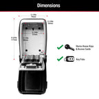 Master Lock Wall Mount Key Lock Box with Push Button for House Keys, Outdoor Safe with Combination Lock, 5 Key Capacity, 5423EC , Black