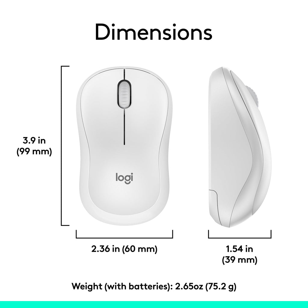 Logitech MK270 Full Size Wireless Keyboard and Mouse Combo - Off White