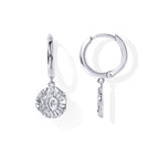 PAVOI 925 Sterling Silver Dainty Huggie Earrings for Women, White Gold