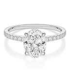 EAMTI Travel Engagement Rings for Women Oval Cut Wedding Bands Size 7