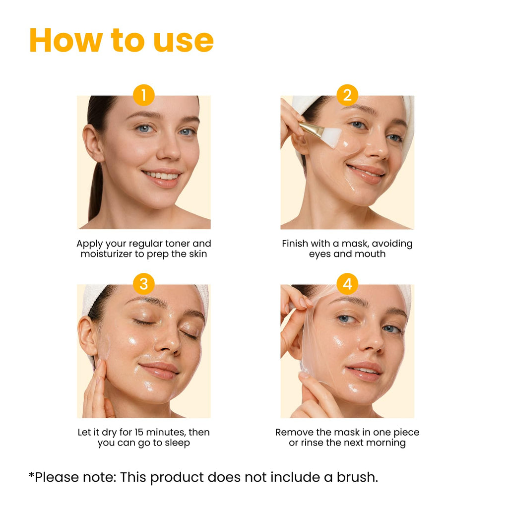 QUIA Turmeric + Kojic Acid Overnight Wrapping Mask – Hydration Mask for Glowing Skin – Evens Tone, Soothes Redness and Improves Skin Texture – Korean Skincare 75ML