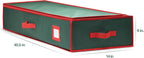 Premium Wrapping Paper Organizer Storage | Gift Wrap Holder With Extra Pockets for Christmas Decorations, Reinforced Handles, Heavy Duty, Ultra-Durable, Tear-Proof Fabric - Fits Up to 27 Rolls (Green)