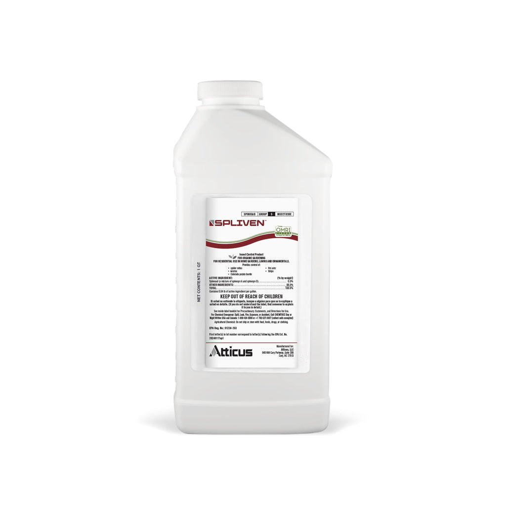 Atticus Spliven Organic Insecticide (32 oz) – 0.5% Spinosad Concentrate - Outdoor Insecticide for Vegetable Garden, Lawns and Landscapes