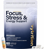 Vytrition Focus, Brain & Energy Supplement, 60 Count — Green Tea L-Theanine 200mg + Natural Caffeine 100mg — Calm Focus, Mental Clarity, No-Crash Energy — Vegan, Methylated B-Vitamins, Lab-Tested