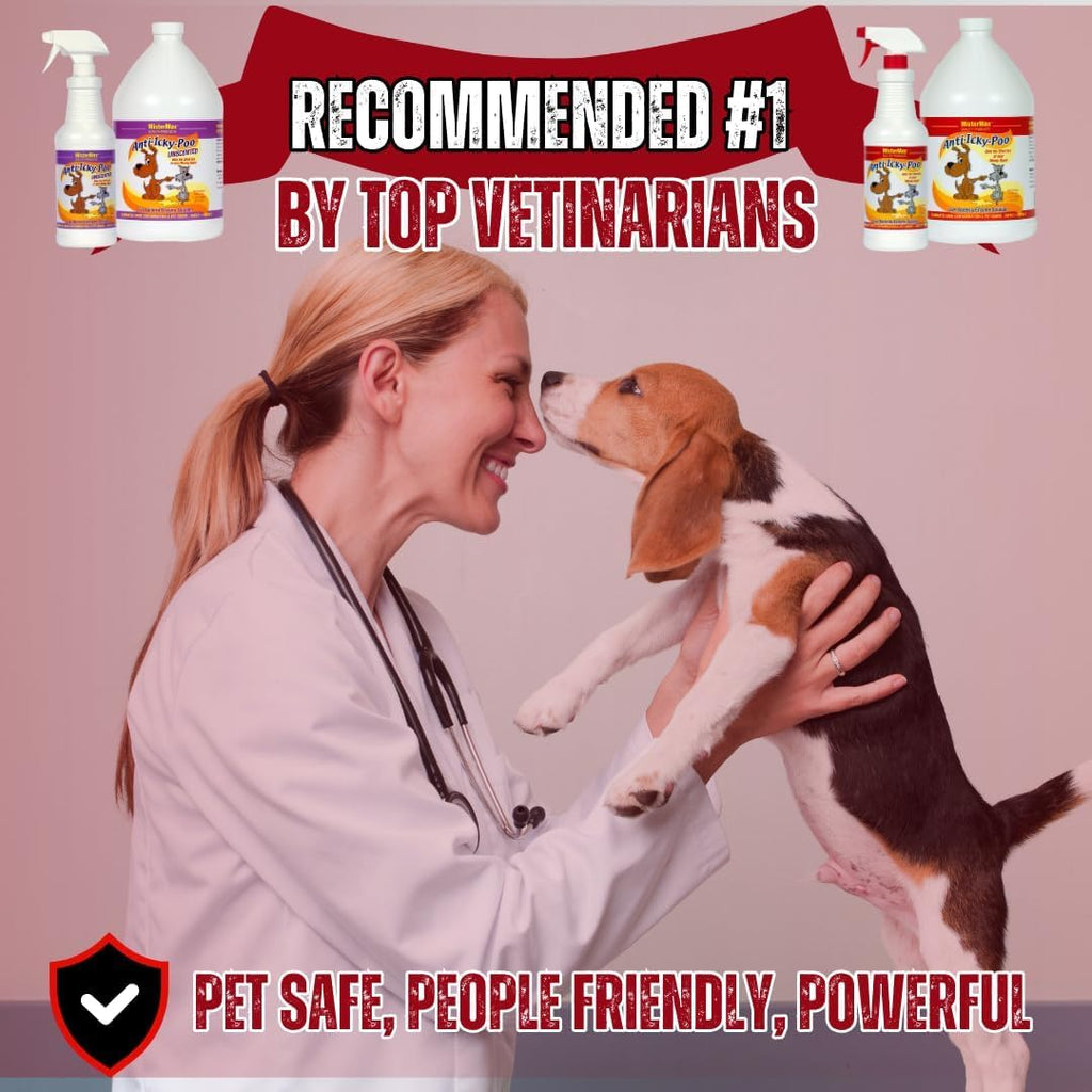 Mister Max Anti Icky Poo Spray - Enzyme Cleaner & Urine Odor Remover for Pets, Animal Urine Enzyme Cleaner & Tough Odor Remover - 1 Pint (16 oz)