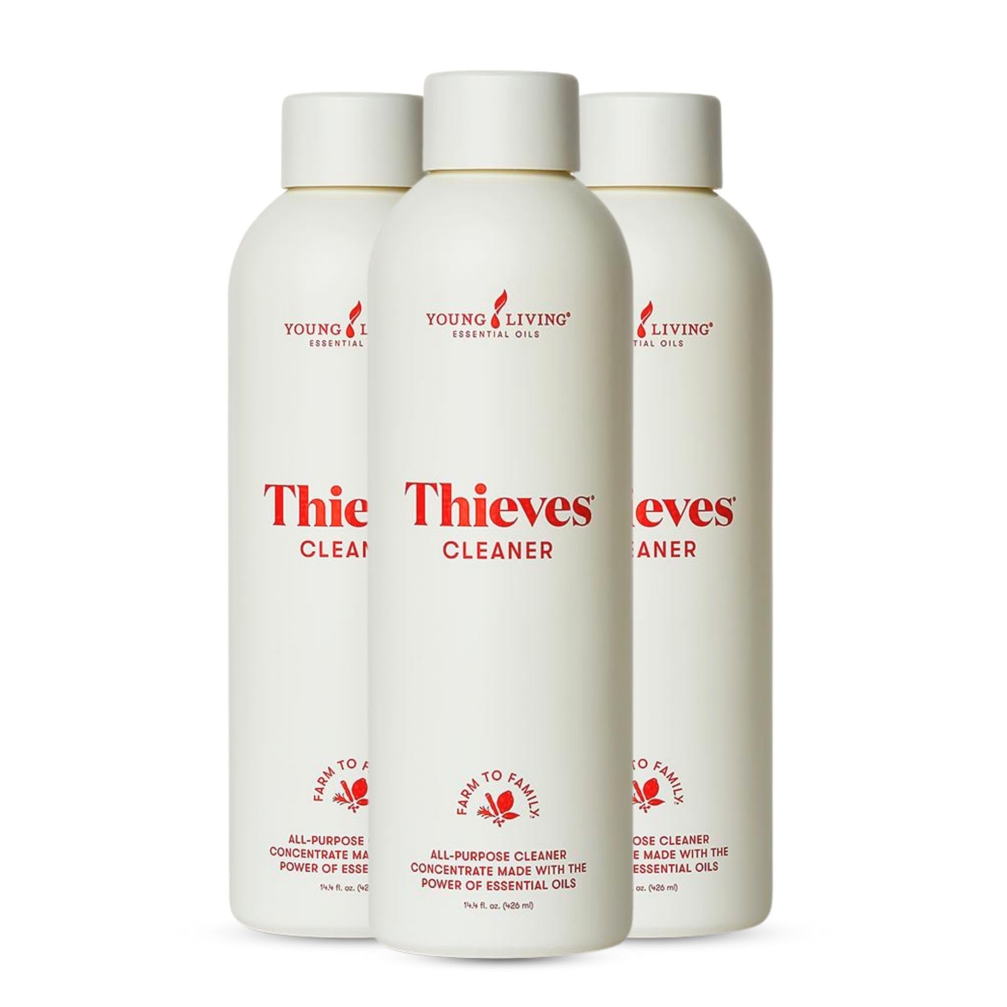 Young Living Thieves Household Cleaner Ultra Concentrated 14.4 fl oz – All Purpose Cleaner for Kitchen, Bathroom & Surfaces – Multipurpose Essential Oil Cleaner – 3 Pack