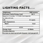 SLEEKLIGHTING - GU24 Base 2 pins- 23Watt 4200k 1600lm 2 Prong Light Bulbs- -Mini Twist Lock Spiral -Self Ballasted CFL Fluorescent Bulbs- 1600lm Warm White 4 Pack (100 Watt Equ) (4200k)