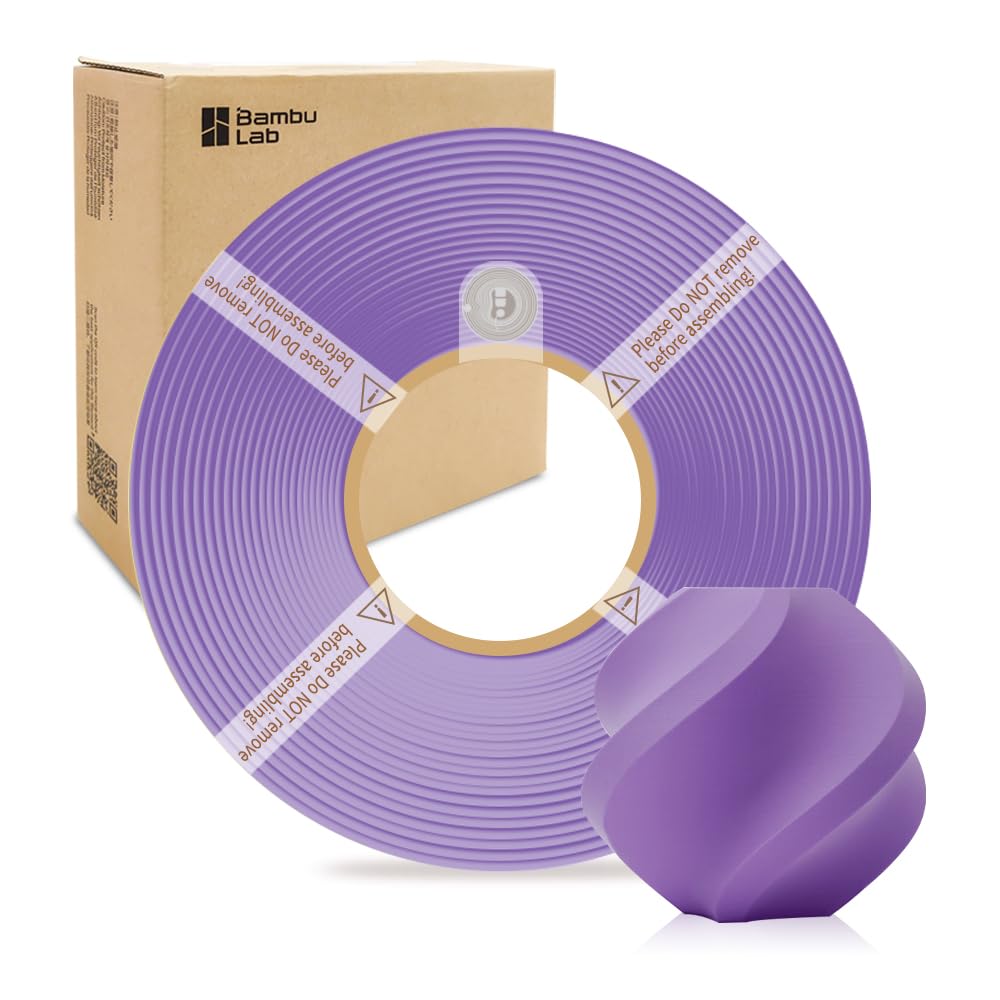 Bamboo Lab 1.75MM PLA Matte Filament High Speed Printing with RFID 1KG +/- 0.03mm Eco Friendly 3D Printer Filament for Bambu Lab P1P/P1S/X1C/X1/A1/A1 Mini (Without Spool) (Lilac Purple 11700)