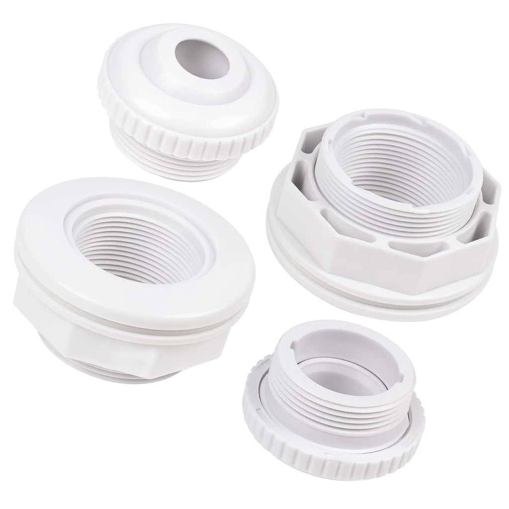 Replacement Hayward Above Ground Pool SP1023 1-1/2" FIP Inlet Return Fitting with Locknut and Gasket & SP1419D Opening Hydrostream Directional Flow Inlet Fitting, Above Ground Pool Accessories（2-Pack）