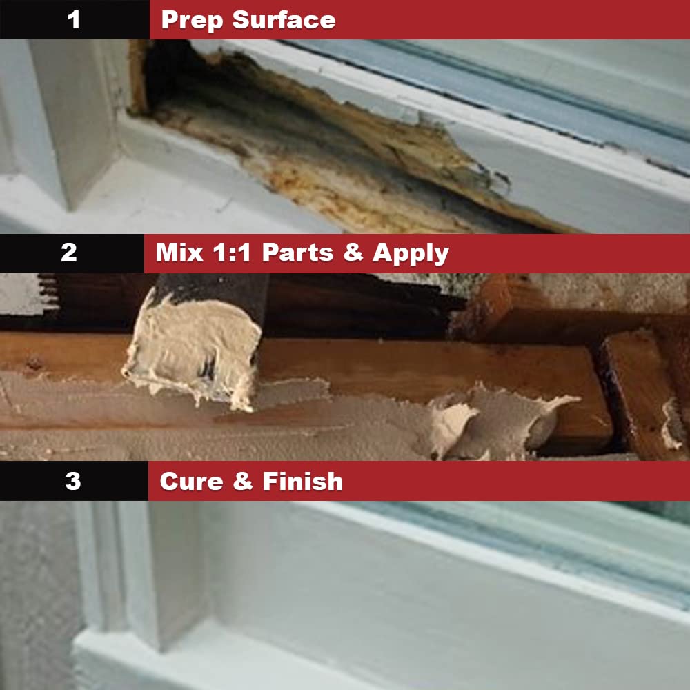 PC-Products Wood Repair Epoxy Paste and Wood Hardener Kit, PC-Woody 24 oz and PC-Petrifier 32 oz