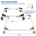Nefish Furniture Dolly Adjustable Mini Fridge Stand Dolly Cart with 4 Lockable Wheels Washing Machine Stand Mobile Roller Universal Mobile Base Stand for Washer Dryer Refrigerator