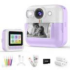 Kids Instant Print Camera, Christmas Birthday Gifts for Girls Boys Purple