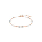Swarovski Remix Collection strand, Round cut, clear, Rose gold-tone finish