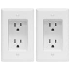 TOPGREENER Recessed Duplex Receptacle Outlet, Tamper-Resistant, 2 Pack
