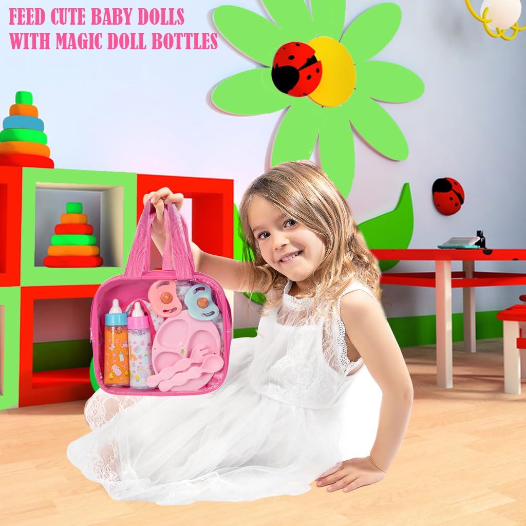 fash n kolor My Sweet Baby Disappearing Doll Feeding Set | Baby Care 6 Piece Doll Feeding Set (13 Pc Set)