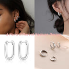 MIDEEO Gold/Silver Chunky Hoop Earrings Set for Women, 14K Gold Plated Twisted Huggie Hoop Earring Hypoallergenic Thick Open Lightweight Chunky Hoop Earrings Jewelry for Gifts