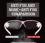 HTS HUNTERSKY E9532 Super Flexible Lightweight Anti Fog Wrap-Around U6 Clear Shooting Safety Glasses with ANSI Z87.1 Scratch Resist lab chemistry goggles