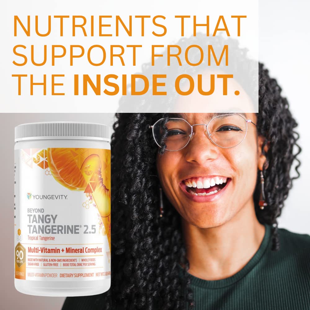 Youngevity Beyond Tangy Tangerine 2.5 Tropical Tangerine Ultimate Multi-Vitamin & Mineral Complex - Made With Natural & Whole Foods | 8,000 ORAC (2)