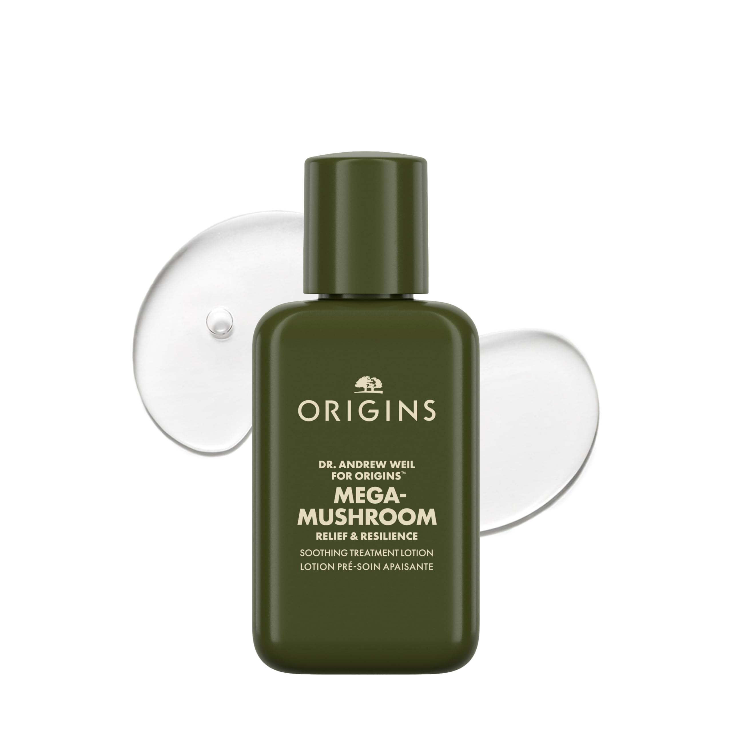 Origins Mega-Mushroom Soothing Treatment Lotion | Great for Sensitive Skin | With Reishi Mushroom | Travel Size, 3.4 Fl Oz