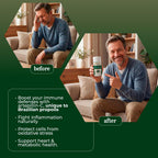 Beelife Green Propolis Capsules- 100% Brazilian Green Propolis - Immune Support & Antioxidant Booster- Certified ISO 22000, Kosher -Bee Propolis supplements capsules- Propolis Extract (60 Days Supply)