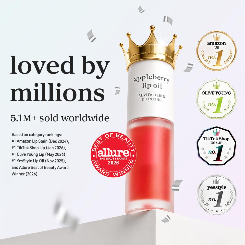 NOONI Korean Lip Oil - Applepeony - pH Color-Changing Plumping Lip Gloss