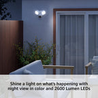 Blink Wired Floodlight Camera, Smart security camera, 2600 lumens, HD live view, enhanced motion detection, built-in siren, Works with Alexa, 1 camera (White)