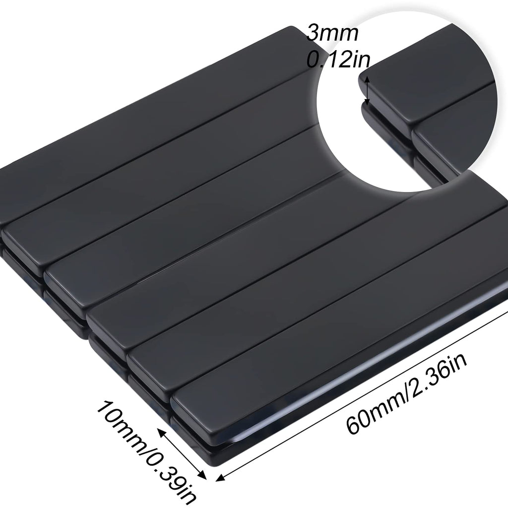 MIKEDE 20 Pack Strong Neodymium Magnets with Double-Sided Adhesive, Black Magnet for Science Experiments STEM Projects,Kitchen, DIY, Tool Storage - 60 x 10 x 3 mm Black