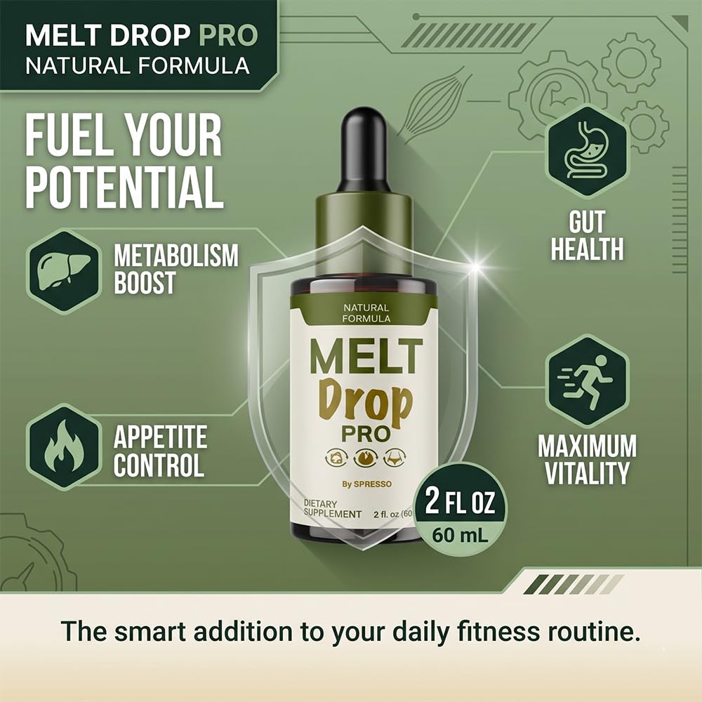(5 Pack) Melt Drops Pro, Official MeltDrops Pro Liquid Supplement Dropppers with Premium Ingredients, Advanced Formula Loss Support for Overall Health & Wellness Reviews (10oz/300ml)